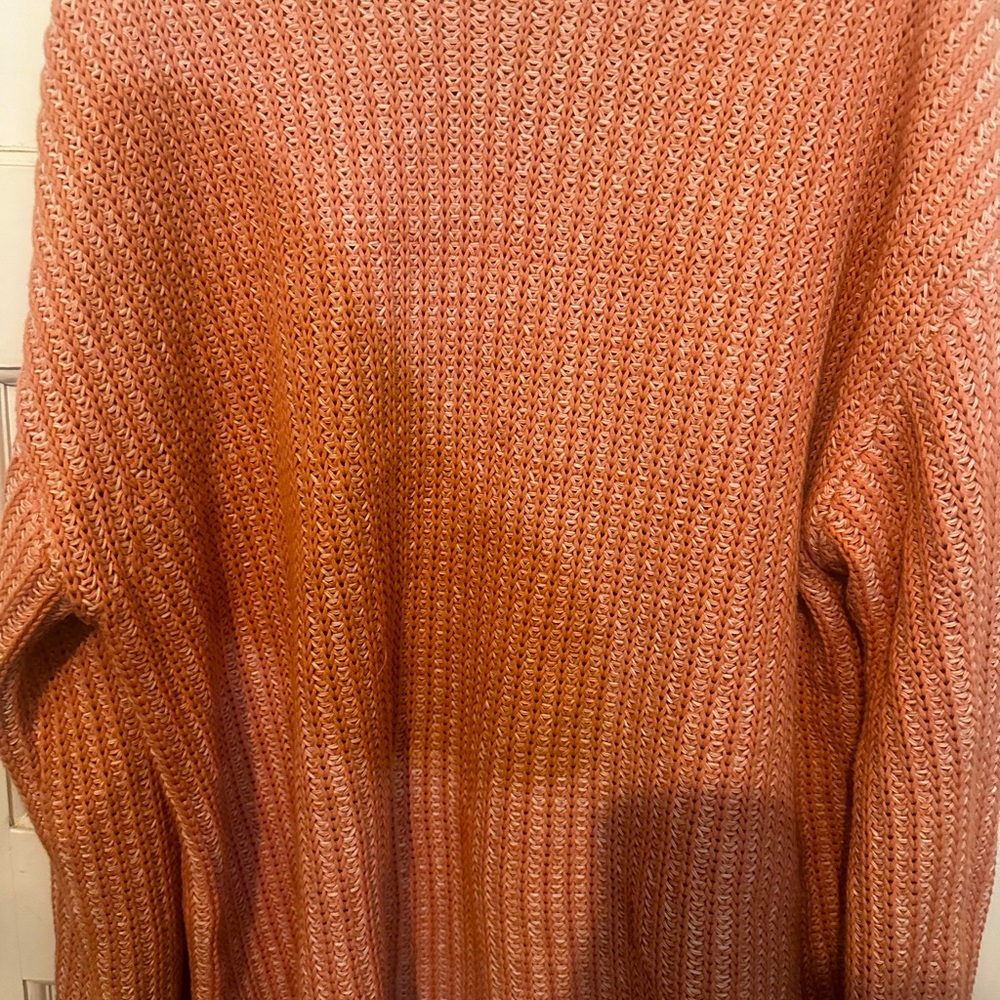 Cozy hem & thred orange/peach Sweater oversized M.